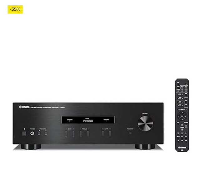 Yamaha A-S201 - Amplificador Hi-Fi estéreo (entrada RCA, 140 W por canal) negro