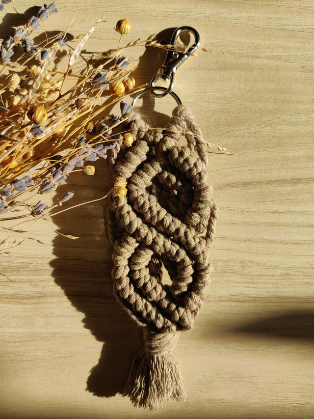 Porte-clés - Serpent - Beige