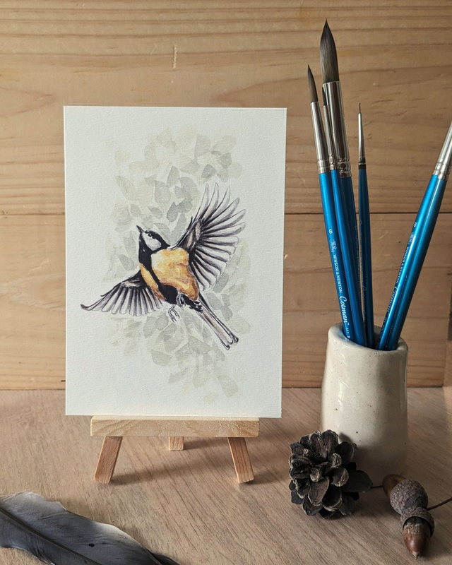 La Mésange charbonnière - carte A6