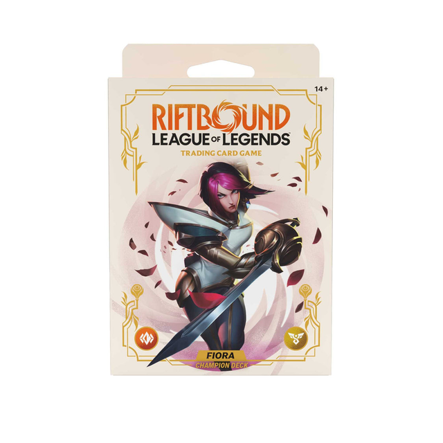 Riftbound: League of Legends Trading Card Game - Spiritforged Champion Deck - Fiora Display