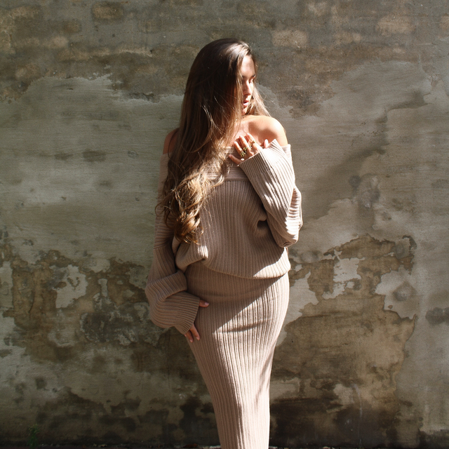 Reinders Kourtney Knit Sweater Stucco