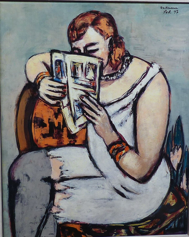 Max Beckmann - Frau in weißem Hemd