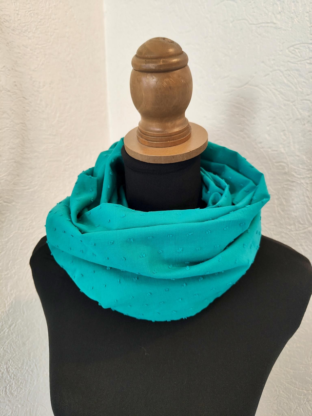 Tour de cou léger vert opaline 