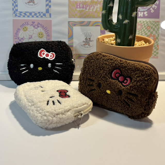 Kitty inspired fluffy purse 3 designs