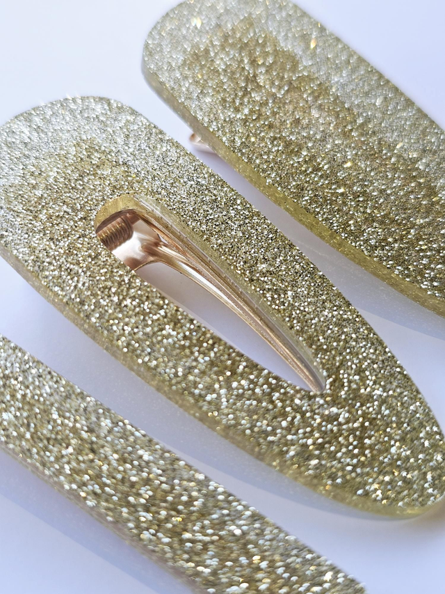 TRIO BARRETTES OR PAILLETTES FINES