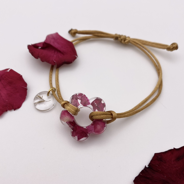 Bracelet pétales de rose