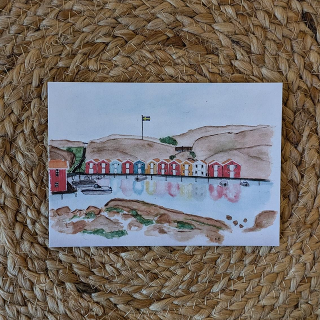 Postkarte "Schwedenhäuser" gedruckt