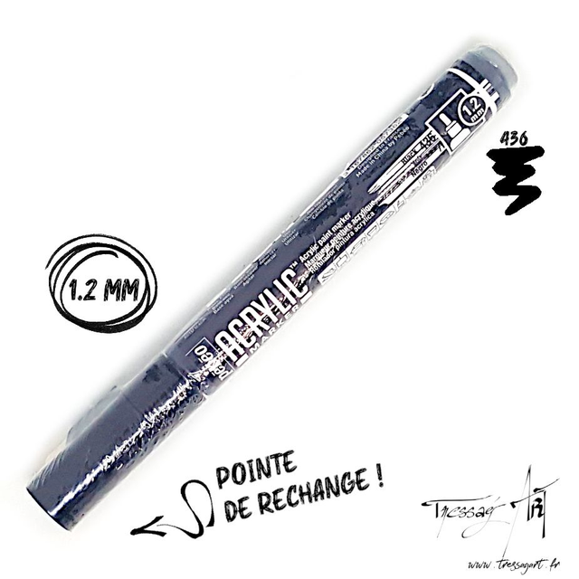 PEBEO - MARQUEUR ACRYLIQUE 1,2mm - NOIR - PB006436