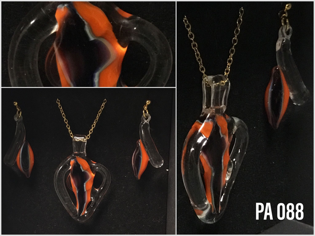 Parure pendentif boucles d’oreilles réf PA 088