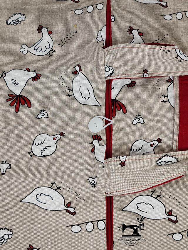 Sac à tarte lin "COCOTTES"