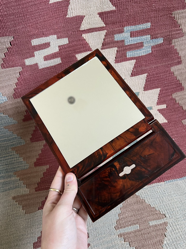 Brown Mirror - Vintage Folding