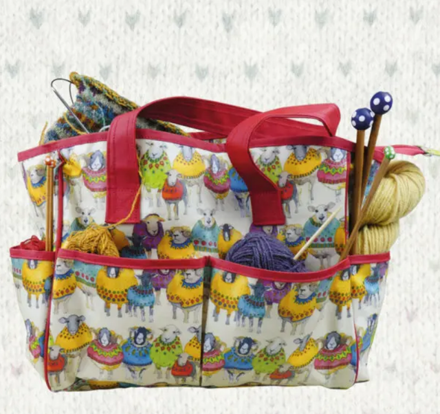 Large Pocket Bag - Sheep in Sweaters