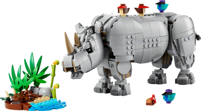 LEGO 31171 Wilde Tiere: Prächtiges Nashorn mit Vögeln