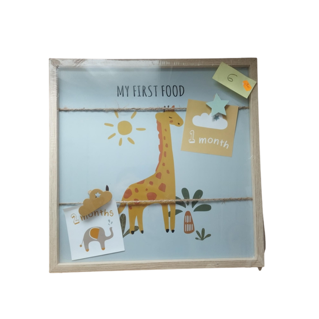 Cadre &quot;Mon Premier Repas&quot; – Girafe