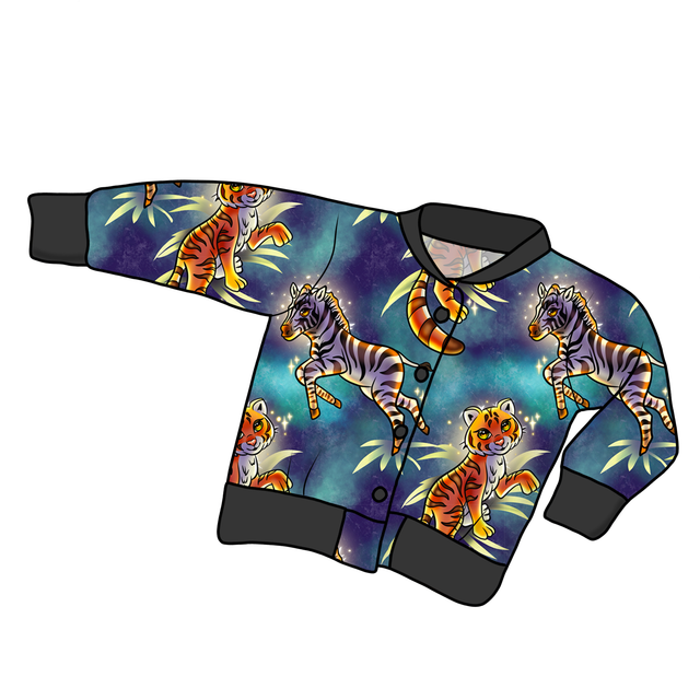 Dreamweaver 'Magical Tigers and Zebras' Bomber Jacket