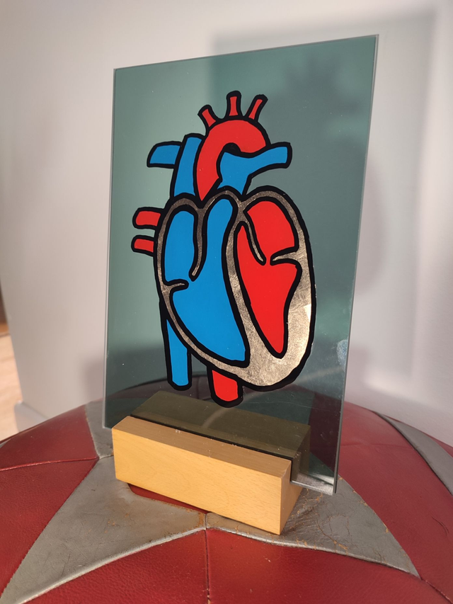 Heart of Gold - Gold Gilded heart on glass