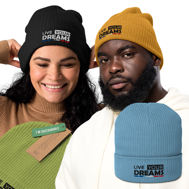 Bonnet Tricoté BIO Brodé - DREAMS