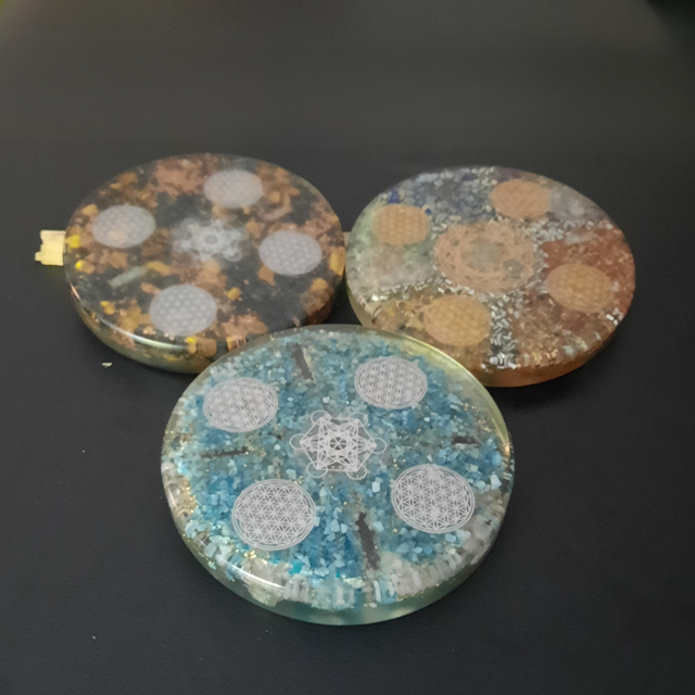 Plateau Recharge Orgonite 15 cm Personnalisé