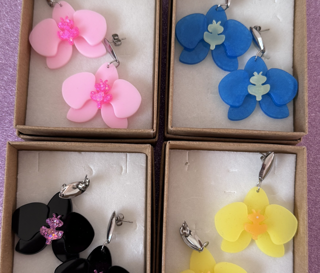 Brincos Orquídea Thay 