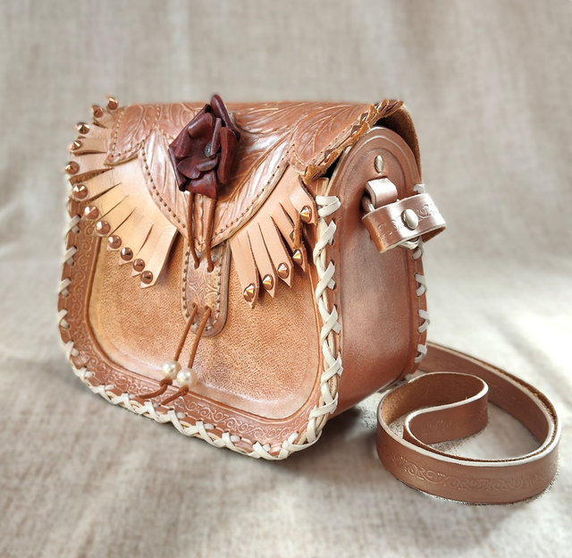 Sac en cuir nacré glamour