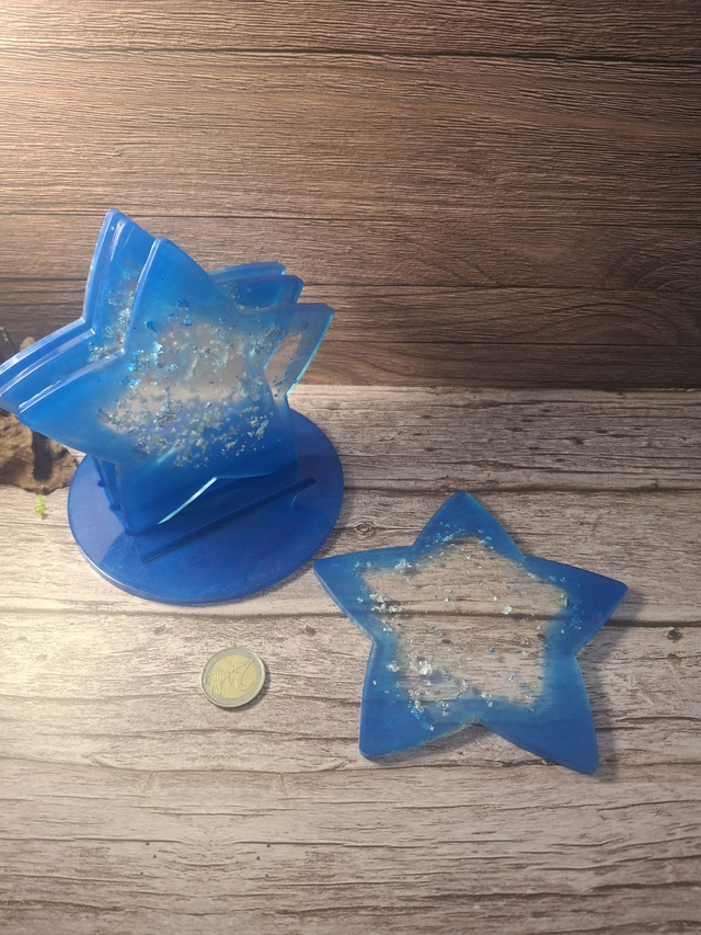 Set de Sous-Verres Étoilés avec son Support