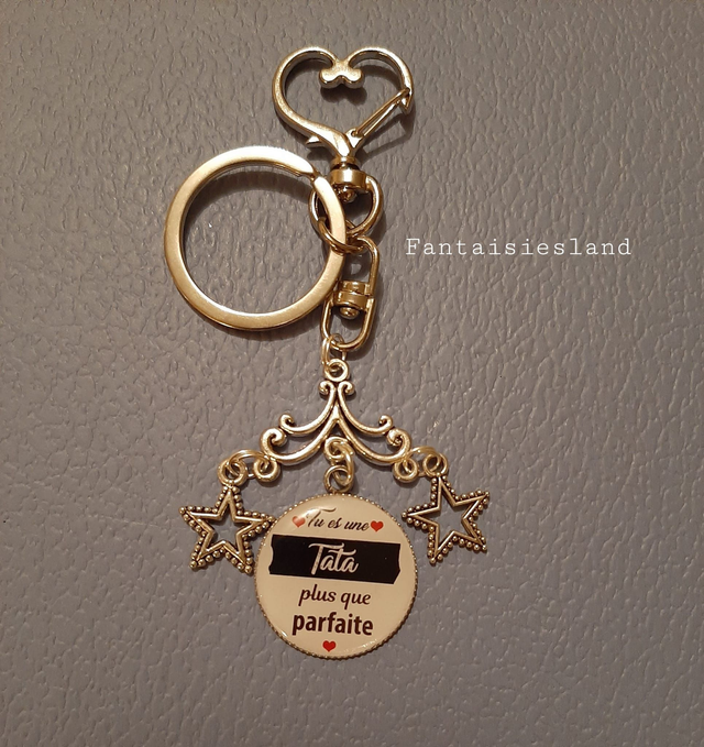 Accroche-clés Tata plus que parfaite - argenté