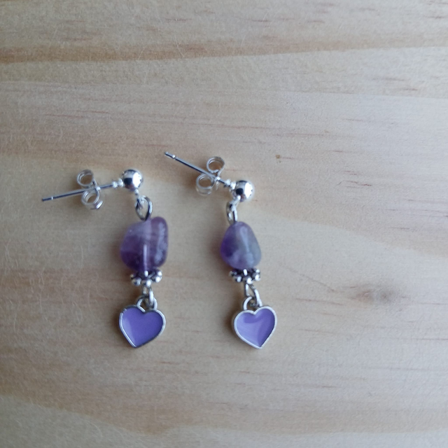 Oorbellen "Magic Heart" met Ametrien (3.026)
