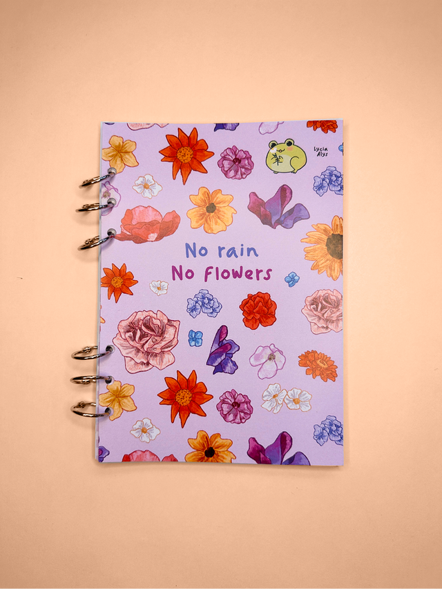 Carnet spirale - No rain no flowers