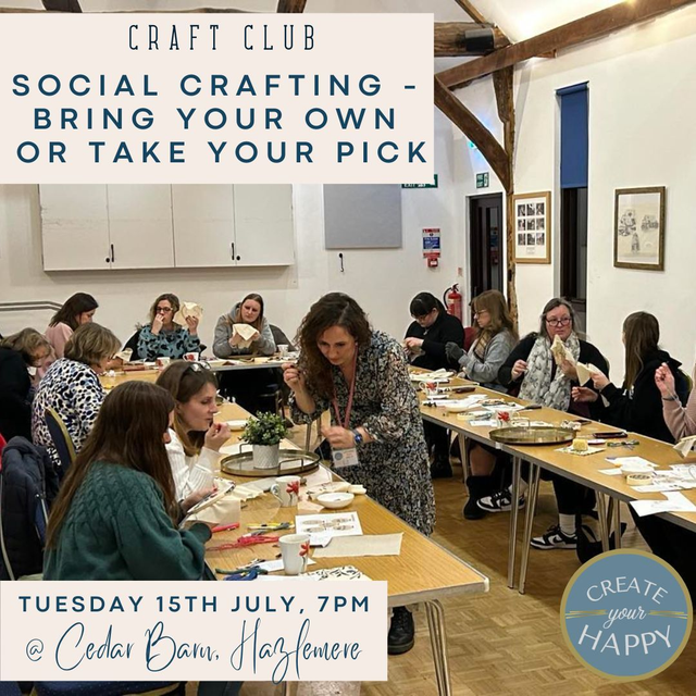 Social Crafting - Bring Your Own or Take Your Pick
