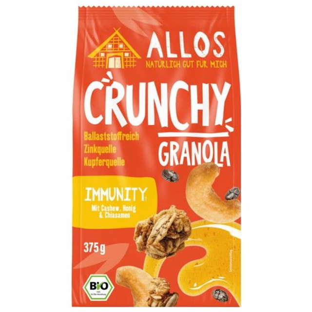 Allos Crunchy Granola Immunity 375g Packung