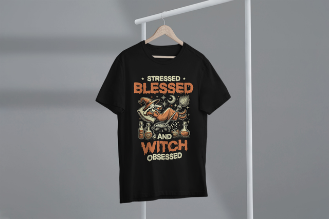 Stressed Blessed and Witch Obsessed, Witch Lifestyle Vibes
Gestresst, gesegnet und von Hexen besessen, Hexen-Lifestyle-Vibes