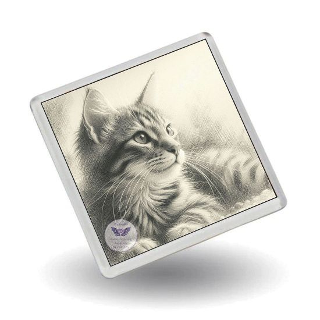 Artistic cat print Fridge Magnet (C21)