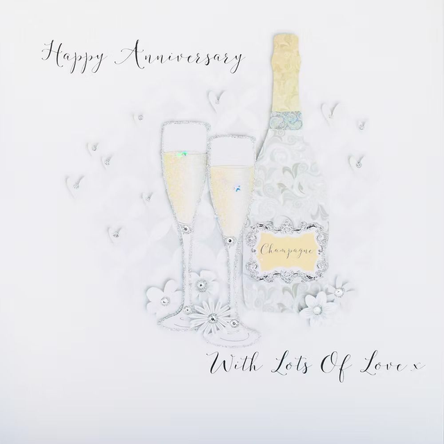 Happy anniversary with lots of love Card