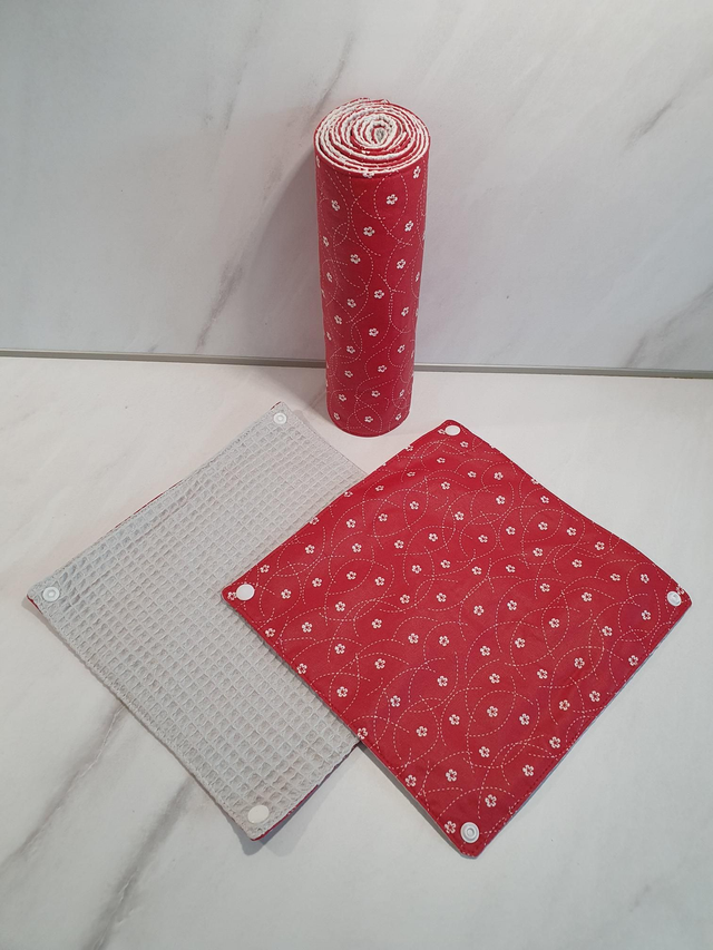 Essuie-tout lavable avec pressions