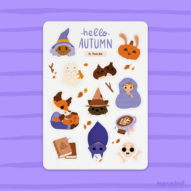 Hello Autumn | Stickers Planche A5