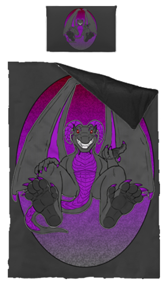 Drache: Bettwäsche 90cm x 200cm