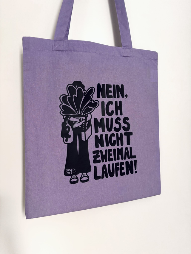 Nicht zweimal laufen Baumwolltasche