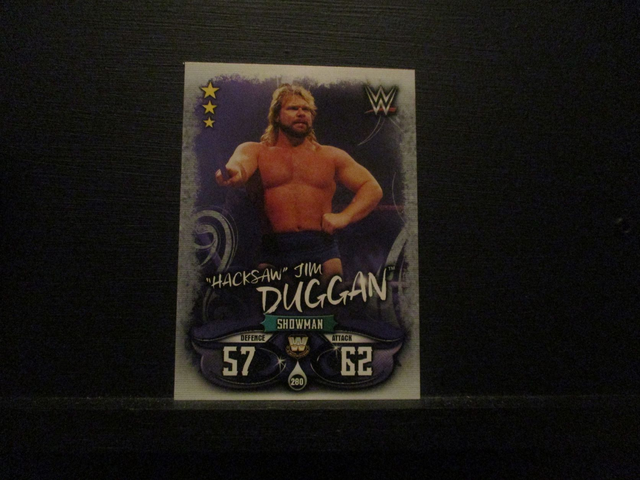 "Hackshaw" Jim Duggan - W Legends Slam Attax Live Original Trading Card #280