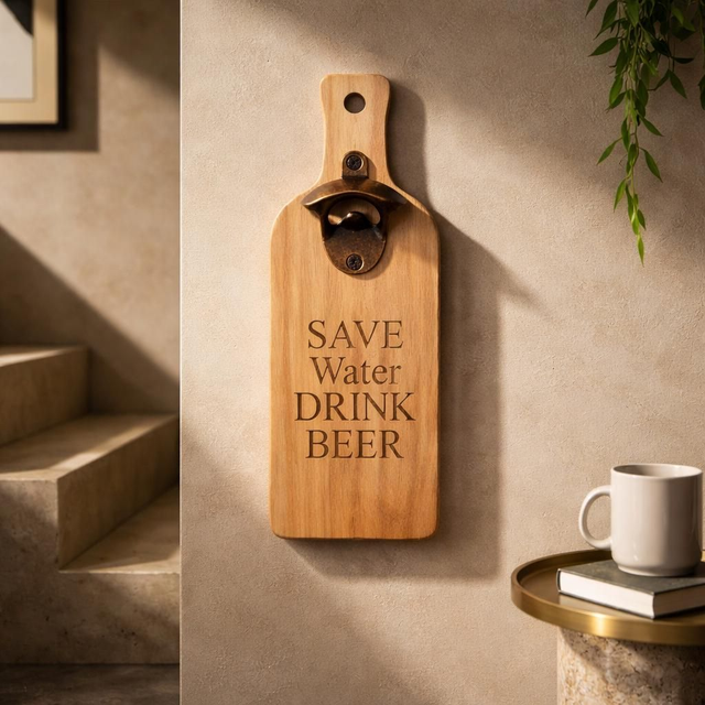 Wall bottle opener