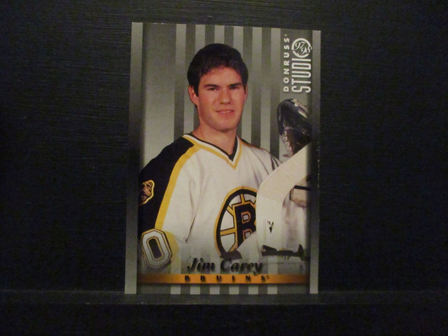 Jim Carey - NFL 1997 Donruss Studio Ice Hockey Original Trading Card #45