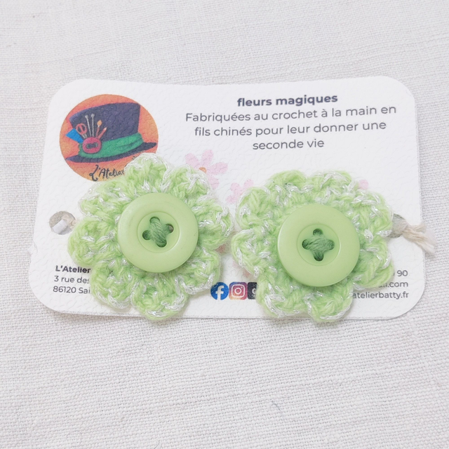 Boutons Anémone Vert noisettes