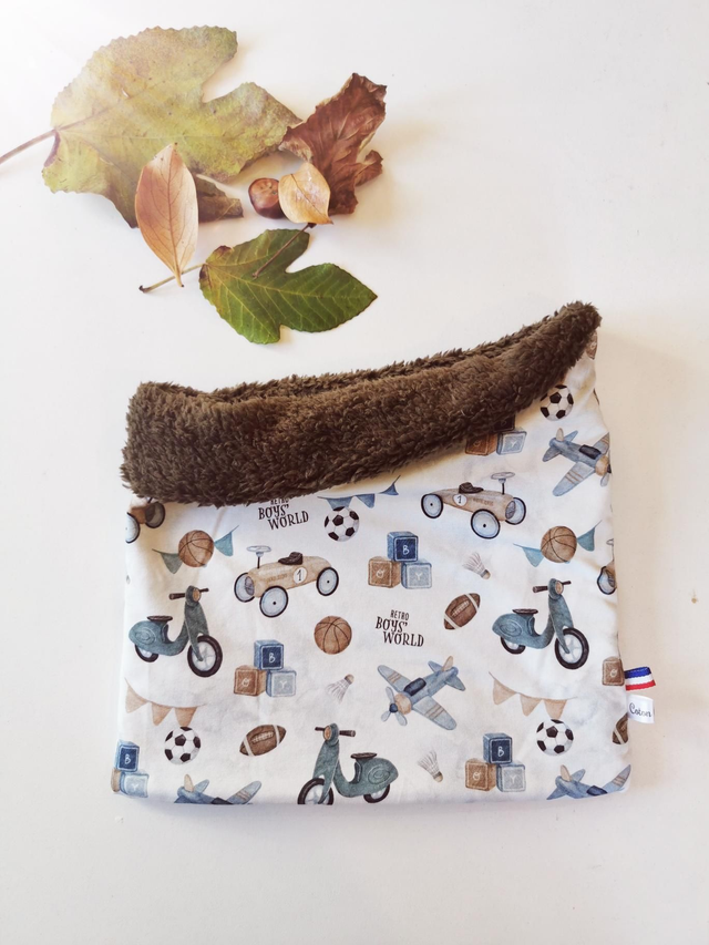 Snood enfant Véhicules marron 