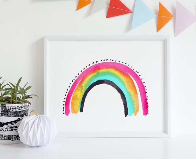 Rainbow Print / Home Decor / Nursery Wall Art
