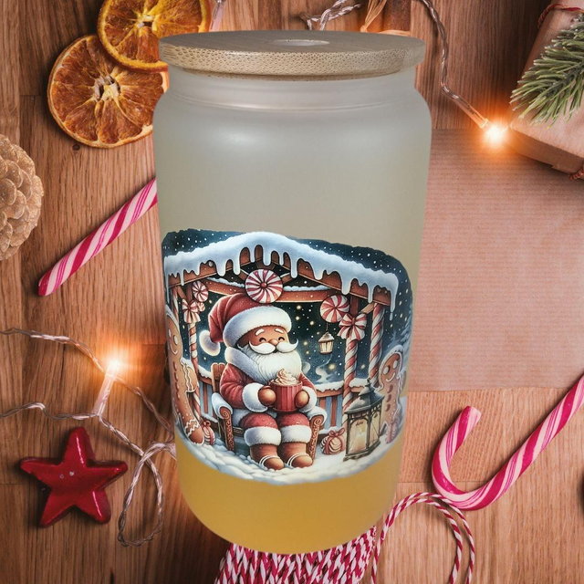 Verre à paille père noël 