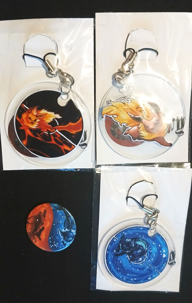 Aquali et Pyroli Lots 3 ou 4 porte clé