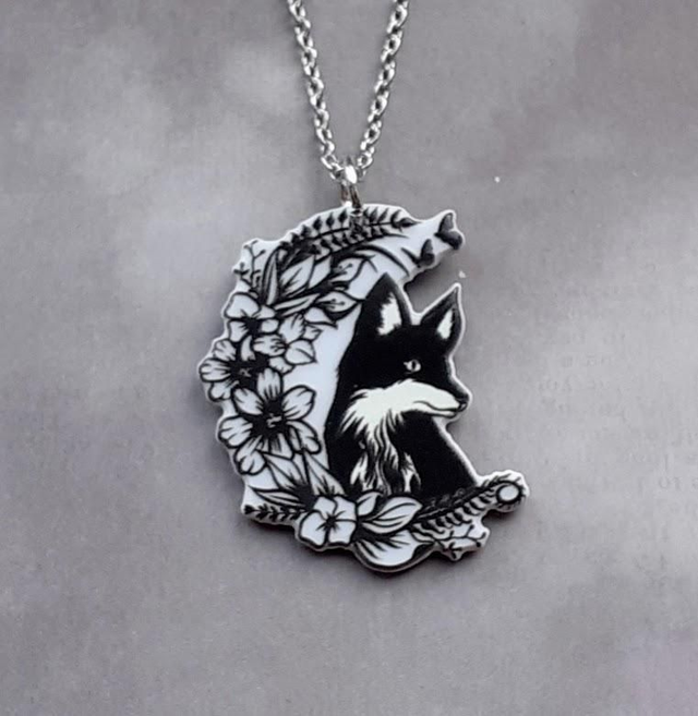 Fox Acrylic Necklace 