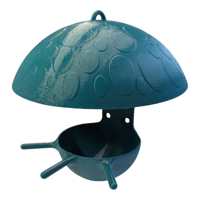 Mangeoire à oiseaux de la nature à suspendre ou murale en forme de champignon