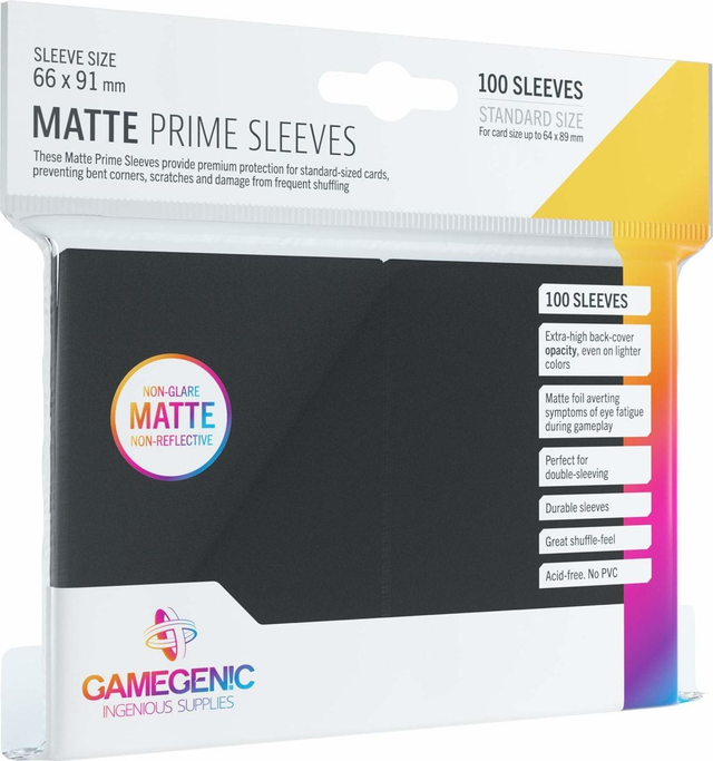 GG BGG Sleeves Matte Prime: Negro