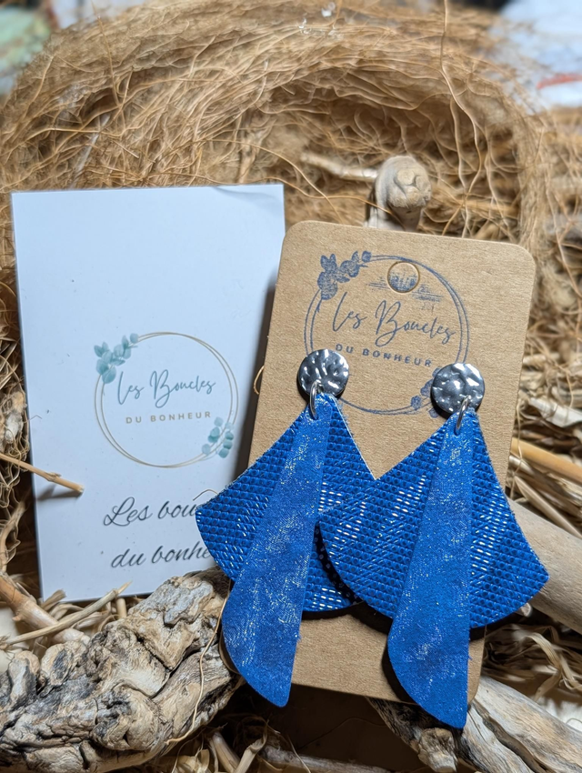 Boucles d'oreilles Georgia bleu ge036