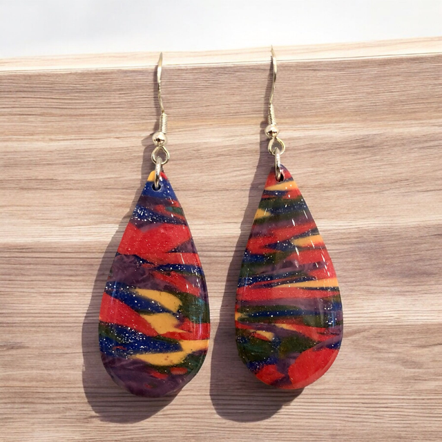 GOUTTES TIGREES BLEU/ROUGE/JAUNE